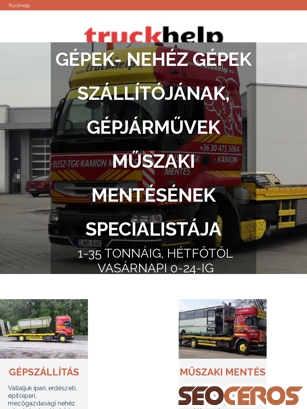 truckhelp.hu tablet előnézeti kép