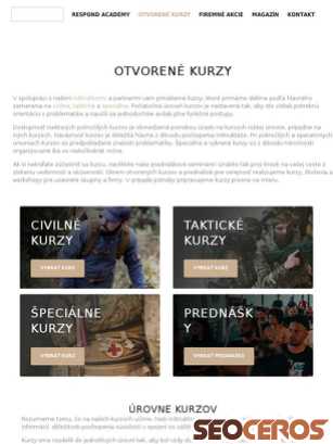 tst.respondacademy.sk/otvorene-kurzy-prva-pomoc-sebaobrana-taktika-prezitie-specialne-kurzy tablet preview
