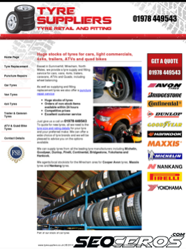 tyresuppliers.co.uk tablet Vista previa