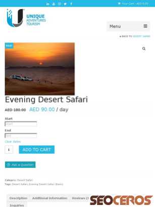uniqueadvtours.com/product/evening-desert-safari tablet náhľad obrázku