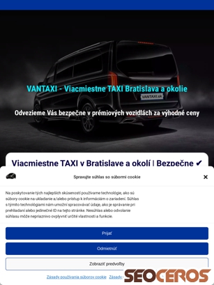 vantaxi.sk tablet preview