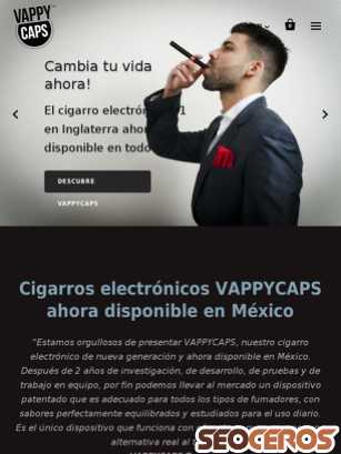 vappycaps.com.mx tablet előnézeti kép