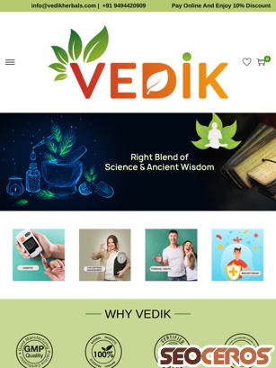 vedikherbals.com tablet előnézeti kép