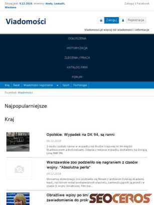 viadomosci.pl tablet preview