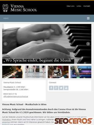 viennamusicschool.at tablet preview