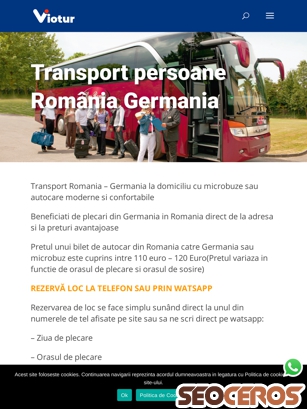 viotur.ro/transport-persoane-romania-germania tablet preview