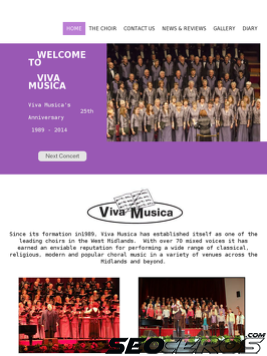 viva-musica.co.uk tablet náhled obrázku