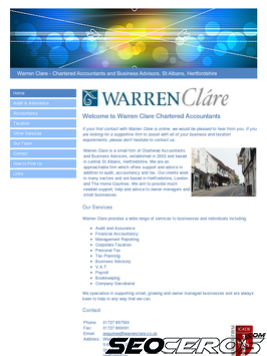 warrenclare.co.uk tablet Vista previa