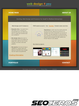 webdesign4you.co.uk tablet előnézeti kép