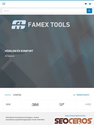 webshop.famextools.hu tablet előnézeti kép