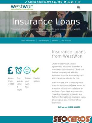 westwon.co.uk/business-loans-and-leasing/insurance tablet obraz podglądowy