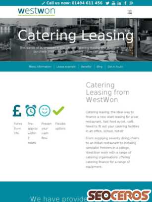 westwon.co.uk/catering-leasing tablet Vista previa