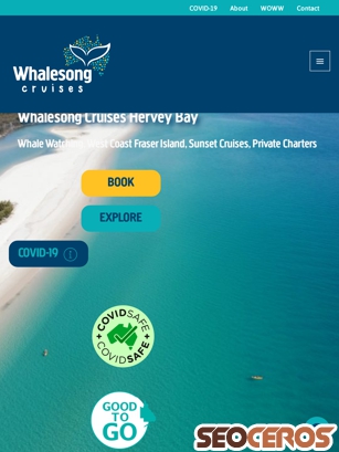 whalesong.com.au tablet previzualizare