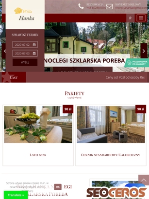 willahanka.com.pl tablet previzualizare