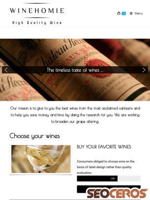 winehomie.com tablet preview