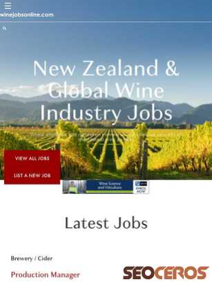 winejobsonline.com tablet preview