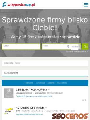wizytowkanap.pl tablet előnézeti kép