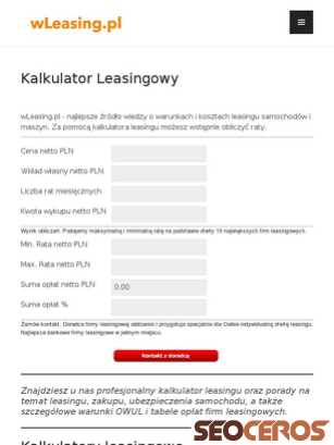 wleasing.pl tablet förhandsvisning