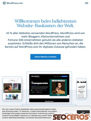 wordpress.com tablet előnézeti kép