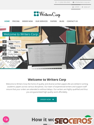 writers-corp.net tablet förhandsvisning