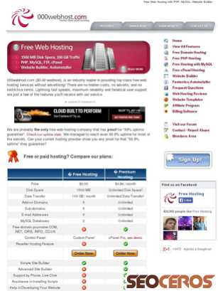 000webhost.com tablet Vista previa