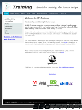 123training.co.uk tablet preview