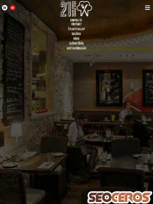 21restaurant.hu tablet vista previa
