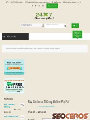 247pharmacymart.com/shop/buy-cenforce-150-online-paypal tablet preview