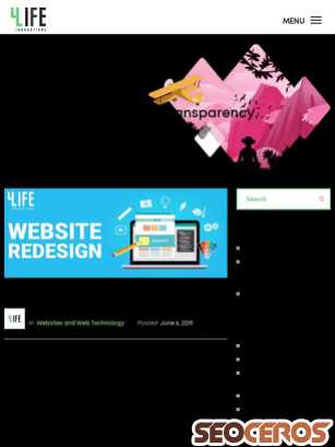 4lifeinnovations.com/website-redesign-services tablet preview