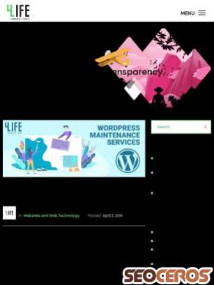 4lifeinnovations.com/wordpress-maintenance-services tablet vista previa