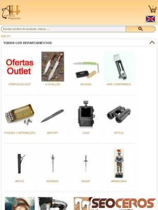 aceros-de-hispania.com tablet preview