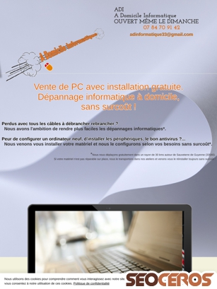 ad-informatique.net tablet Vista previa