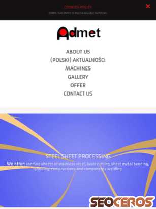 admet.waw.pl tablet előnézeti kép