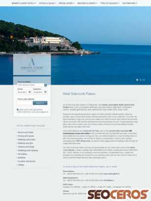 dubrovnikpalace.hr tablet preview