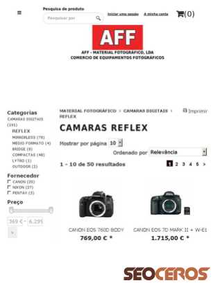 affloja.com/CAMARAS-DIGITAIS/REFLEX tablet preview