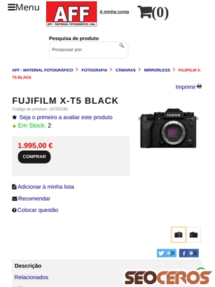 affloja.com/FUJIFILM-X-T5-BLACK tablet obraz podglądowy
