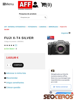 affloja.com/FUJI-X-T4-SILVER tablet preview