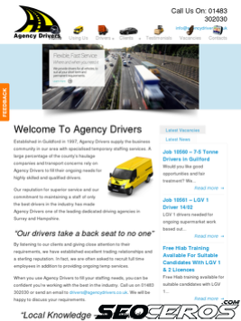 agencydrivers.co.uk tablet Vorschau