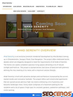 ahadserenity.org.in tablet preview
