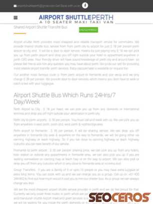 airportshuttleperth.net.au tablet preview