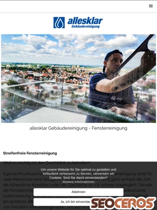 allesklar-gebaeudereinigung.de/fensterreinigung-glasreinigung.html tablet náhled obrázku