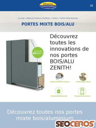 alliances-portes-fenetres.fr/alliances-portes-fenetres/portes/portes-bois-alu tablet preview