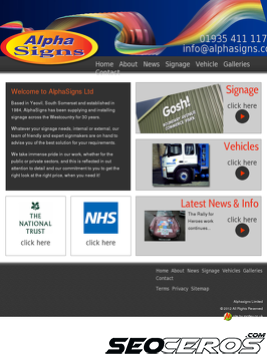 alphasigns.co.uk tablet förhandsvisning