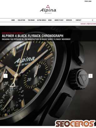 alpina-watches.com tablet preview