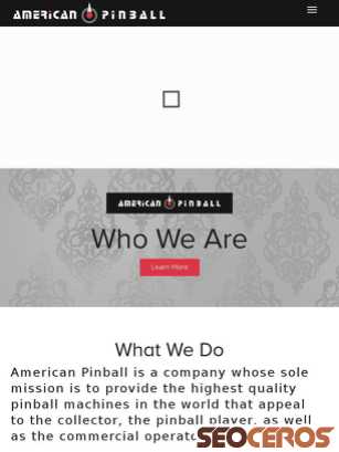 american-pinball.com tablet náhľad obrázku
