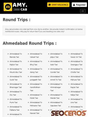 amy.cab/roundtrip-taxi-fare tablet prikaz slike