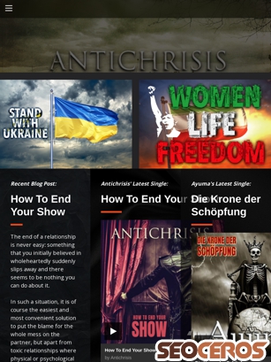 antichrisis.net tablet preview