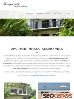 apartment-mirissa.com tablet Vista previa