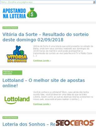 apostandonaloteria.com.br tablet előnézeti kép