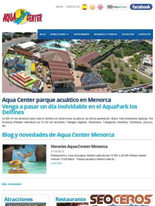 aquacenter-menorca.com tablet Vista previa